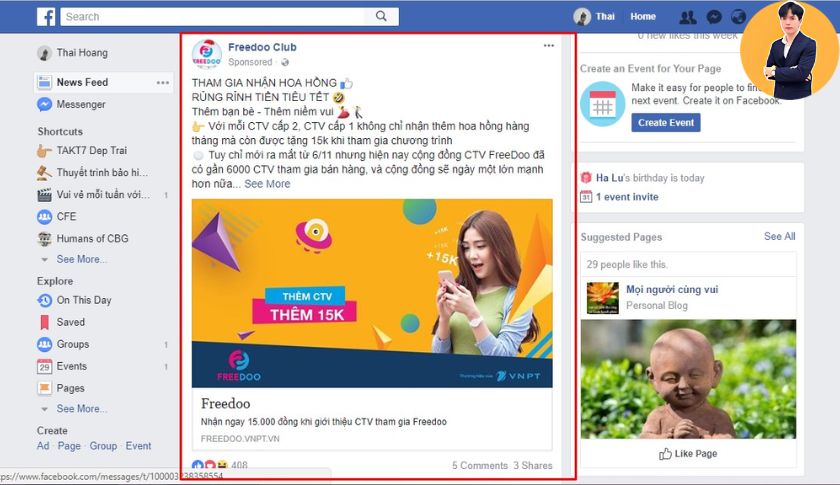 Mẫu quảng cáo Facebook là gì?